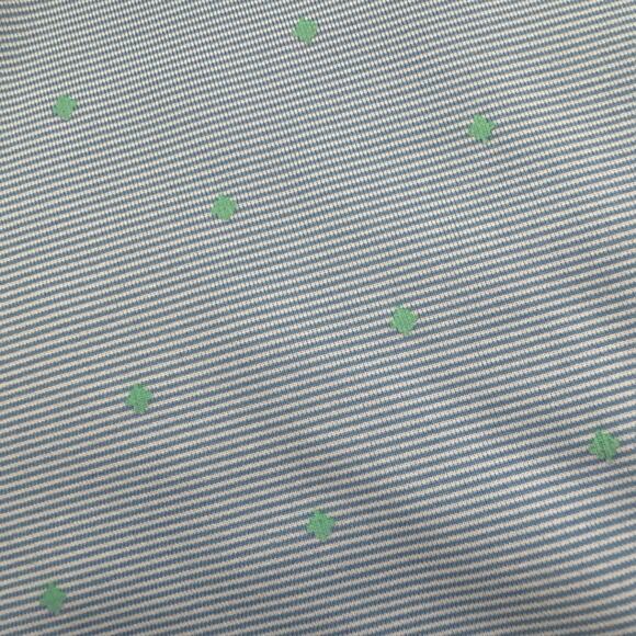 FJ FootJoy Polo Shirt Blue Medium All Over Print Golf Performance Oakhurst Logo - Picture 3 of 10